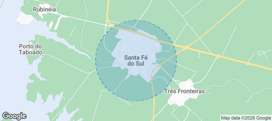 Santa Fé do Sul Airbnb map